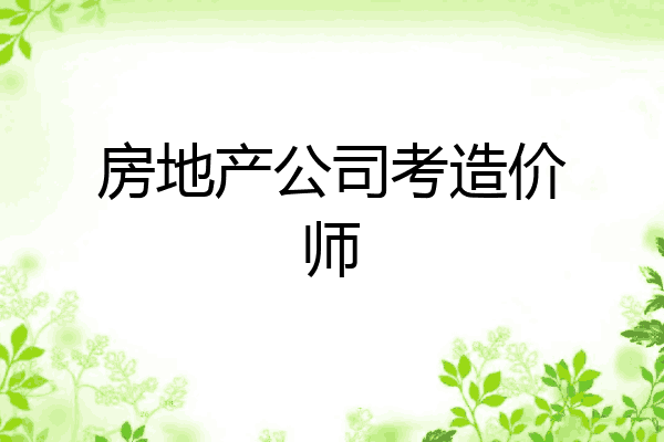 房地产公司考造价师