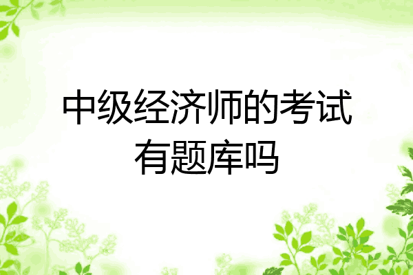 中级经济师的考试有题库吗