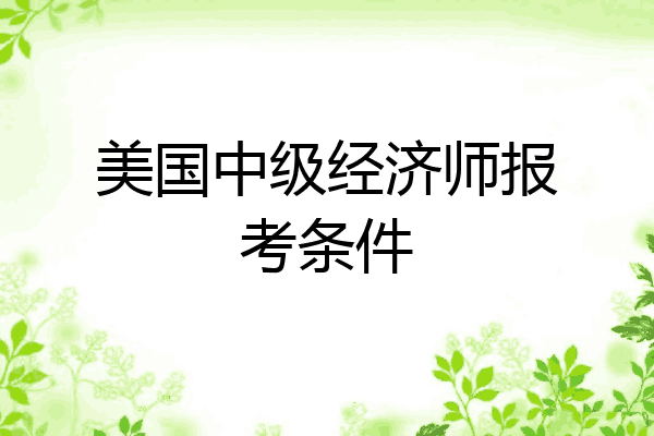 美国中级经济师报考条件