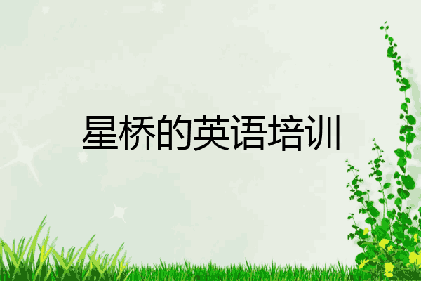 星桥的英语培训