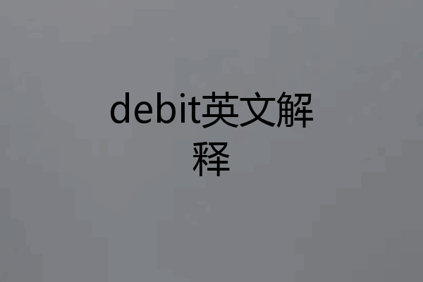 debit英文解释