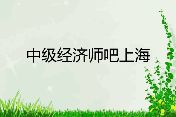 中级经济师吧上海