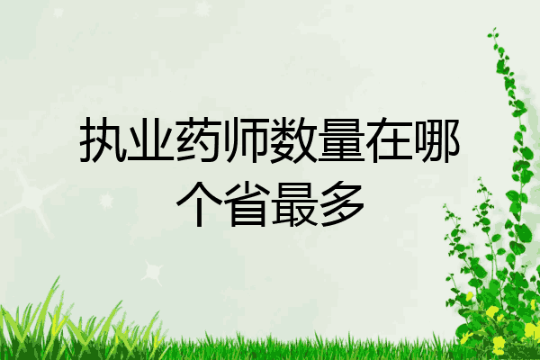 执业药师数量在哪个省最多