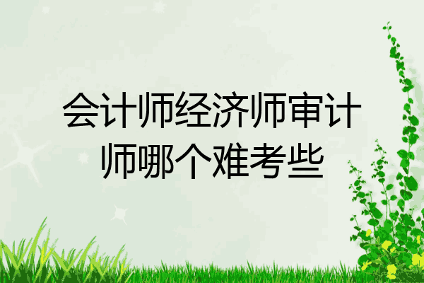 会计师经济师审计师哪个难考些
