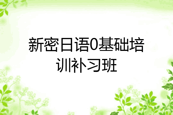 新密日语0基础培训补习班
