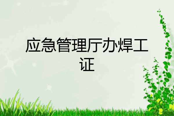 应急管理厅办焊工证