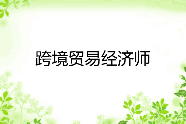 跨境贸易经济师