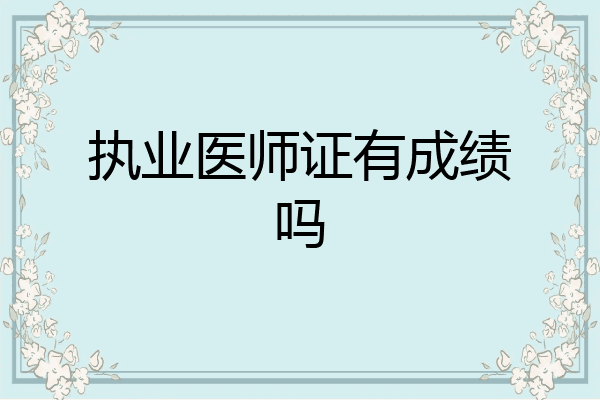 执业医师证有成绩吗