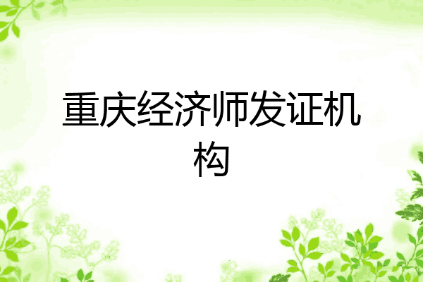 重庆经济师发证机构