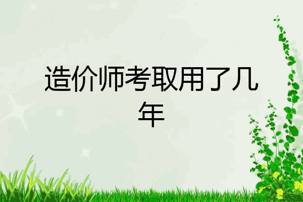 造价师考取用了几年