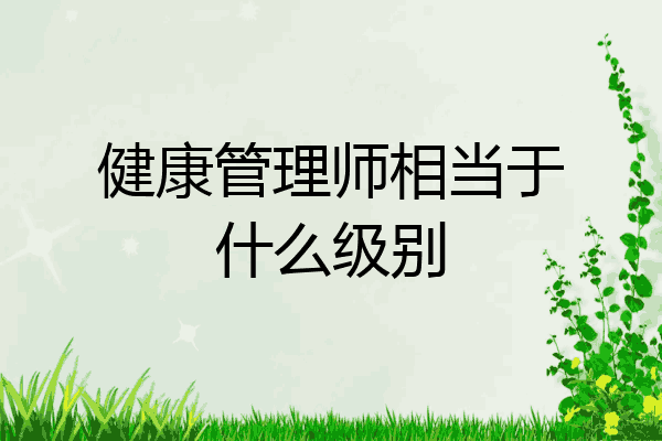 健康管理师相当于什么级别