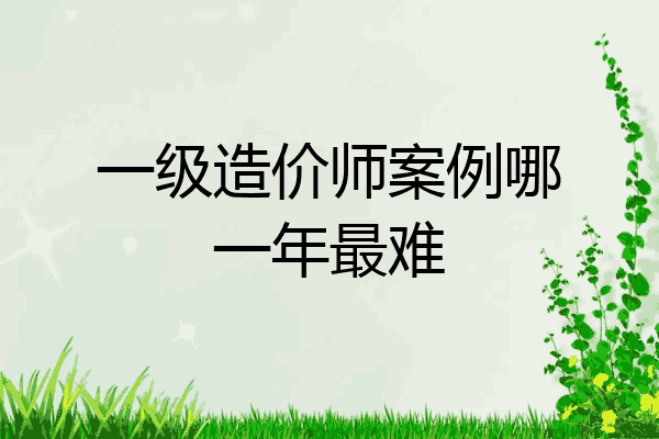 一级造价师案例哪一年最难