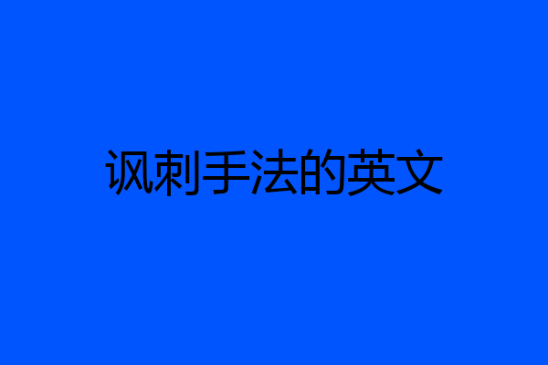 讽刺手法的英文