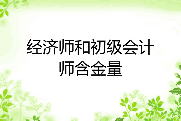 经济师和初级会计师含金量
