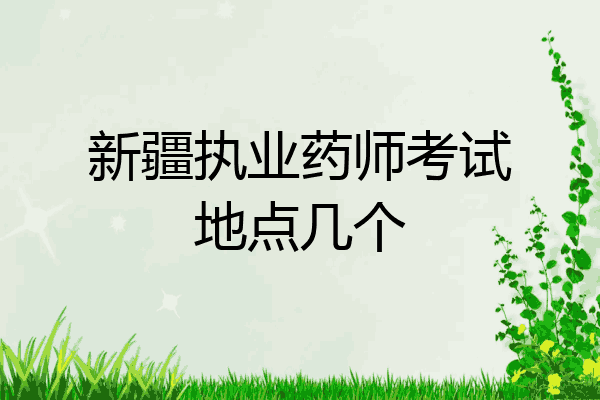 新疆执业药师考试地点几个