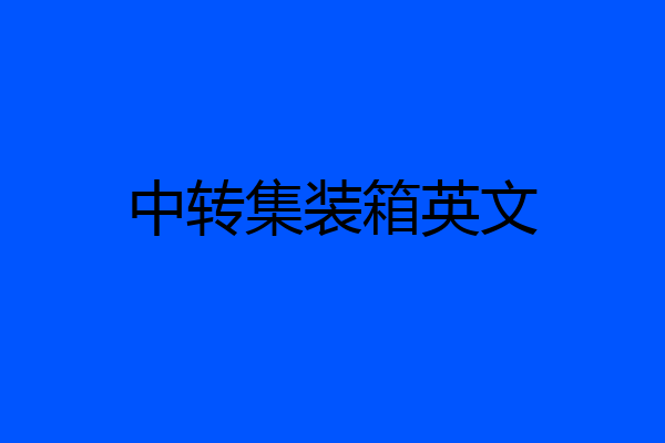 中转集装箱英文