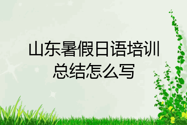 山东暑假日语培训总结怎么写