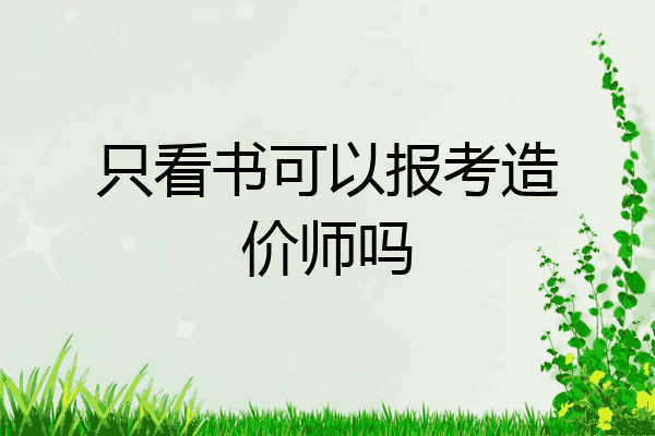 只看书可以报考造价师吗