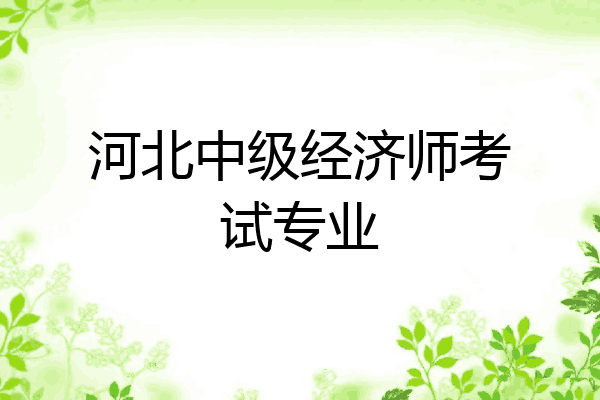 河北中级经济师考试专业