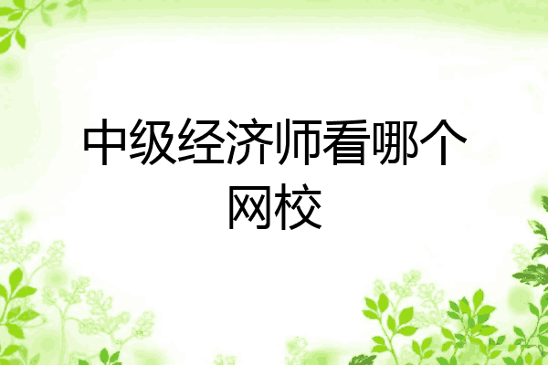 中级经济师看哪个网校