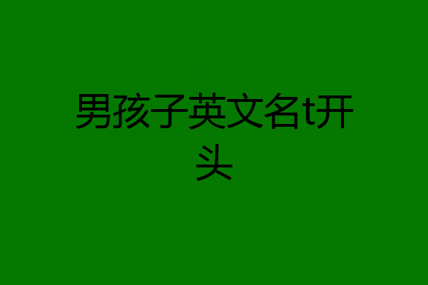 男孩子英文名t开头