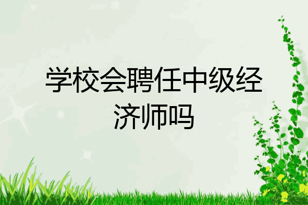 学校会聘任中级经济师吗
