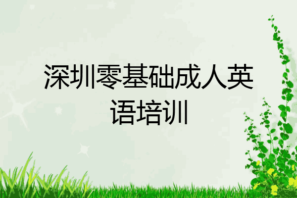 深圳零基础成人英语培训