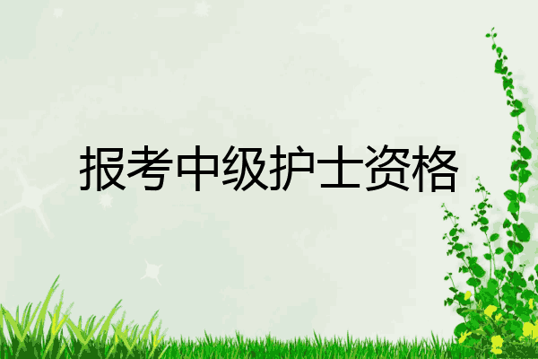 报考中级护士资格