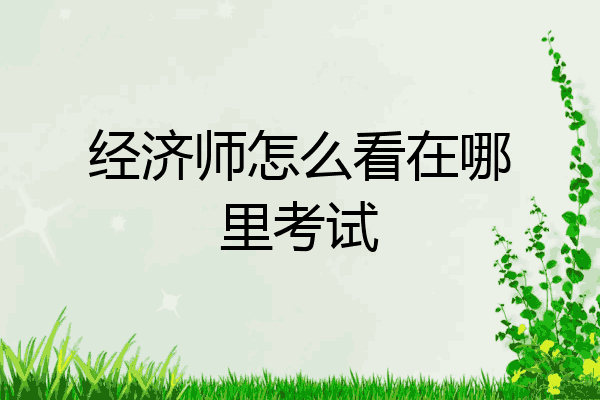 经济师怎么看在哪里考试