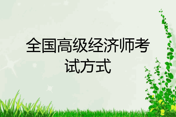全国高级经济师考试方式