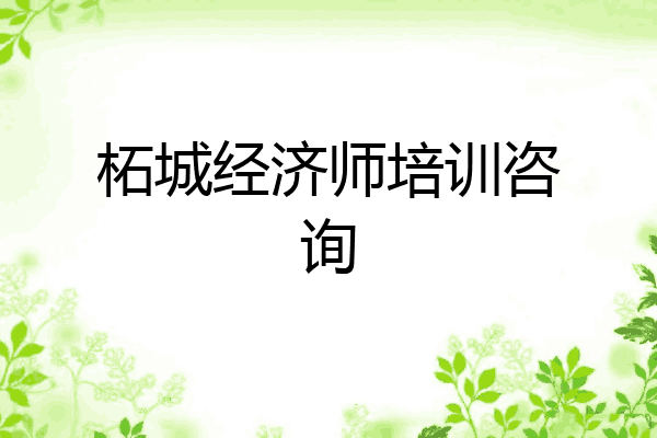 柘城经济师培训咨询