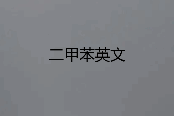 二甲苯英文