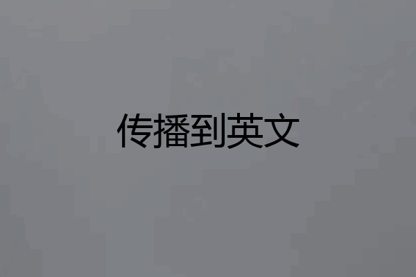 传播到英文