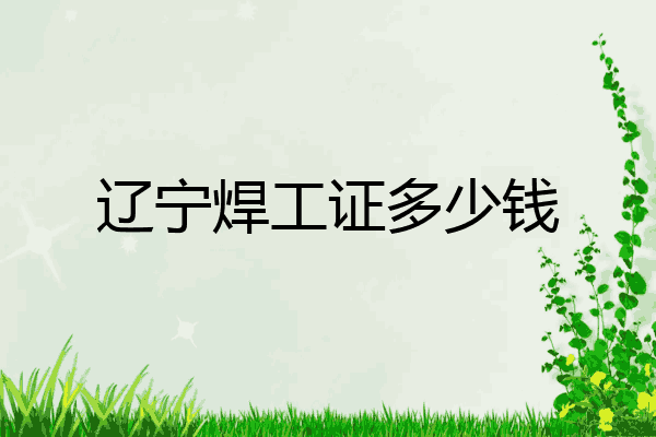 辽宁焊工证多少钱