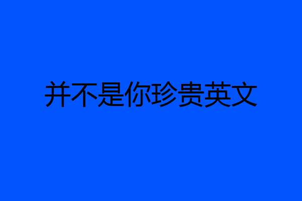 并不是你珍贵英文