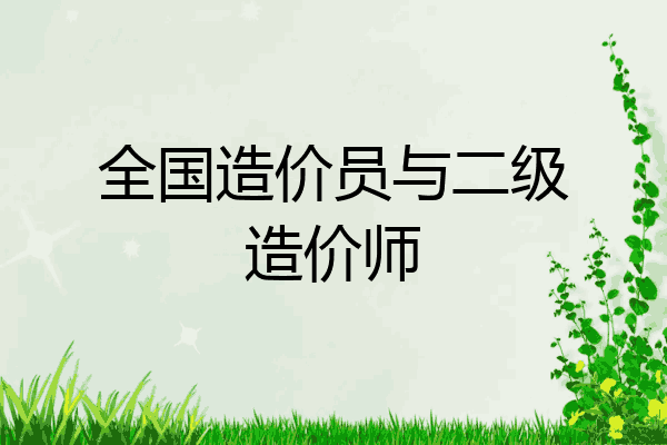 全国造价员与二级造价师