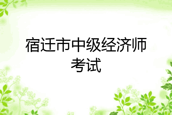 宿迁市中级经济师考试