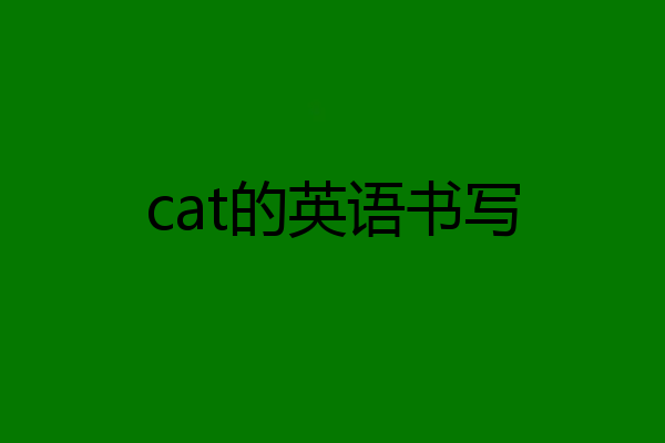 cat的英语书写