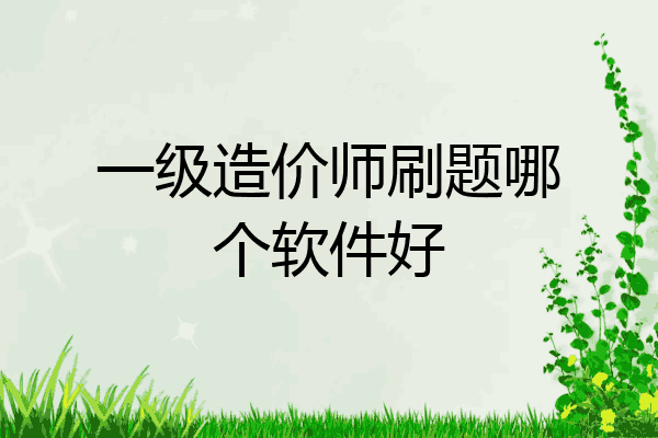 一级造价师刷题哪个软件好