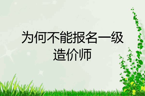 为何不能报名一级造价师