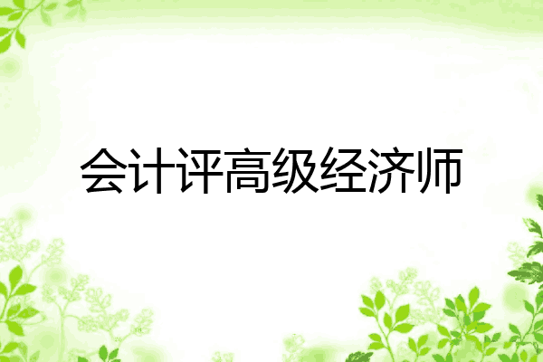 会计评高级经济师