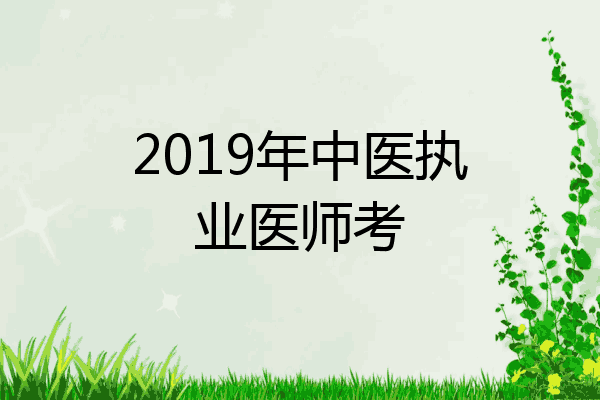 2019年中医执业医师考