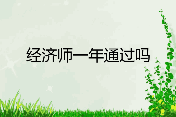经济师一年通过吗