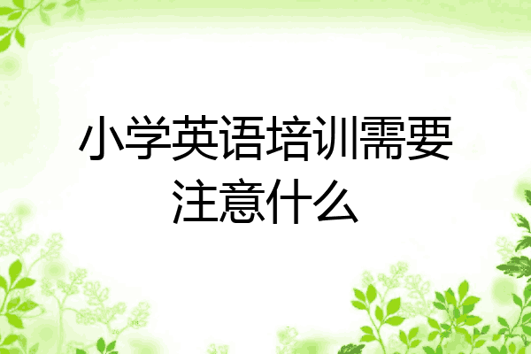 小学英语培训需要注意什么