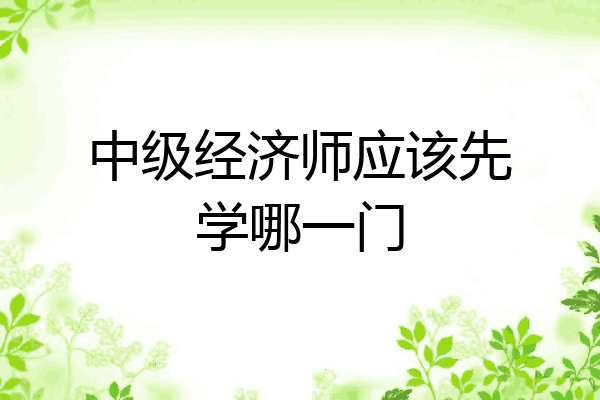 中级经济师应该先学哪一门