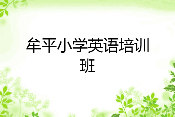 牟平小学英语培训班