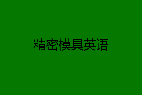 精密模具英语