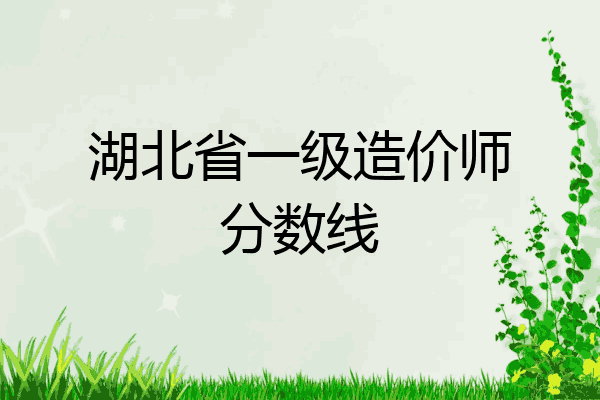 湖北省一级造价师分数线