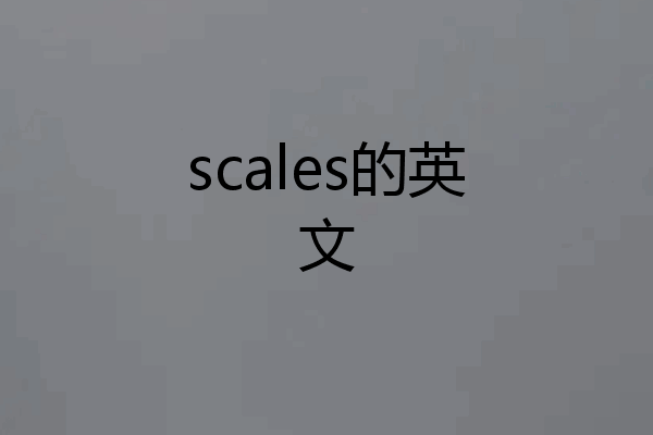 scales的英文