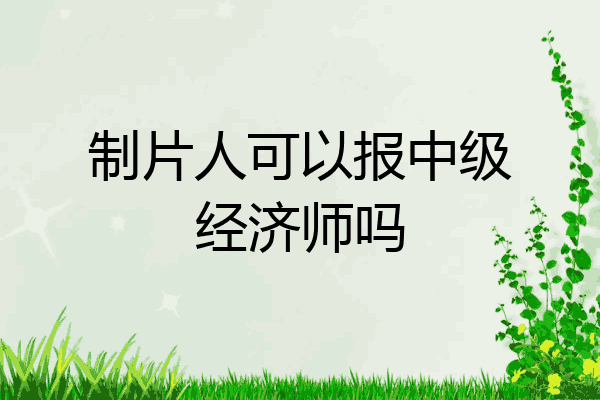 制片人可以报中级经济师吗